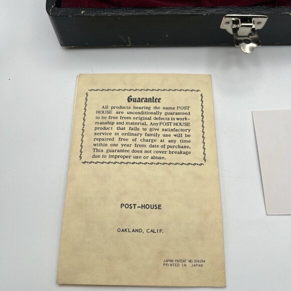 Vintage Post House Hand Cut Lead Crystal Salt Pepper Shaker & Pepper Set Japan - Picture 6 of 16